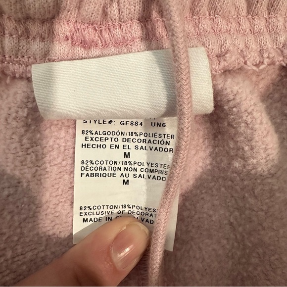 Champion Reverse Weave Women’s Light Pink Cotton Blend Fleece Joggers Size M GUC - Picture 7 of 10
